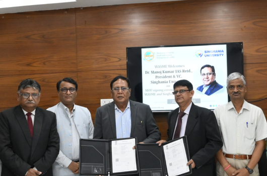 Singhania University Signs MOU with WASME