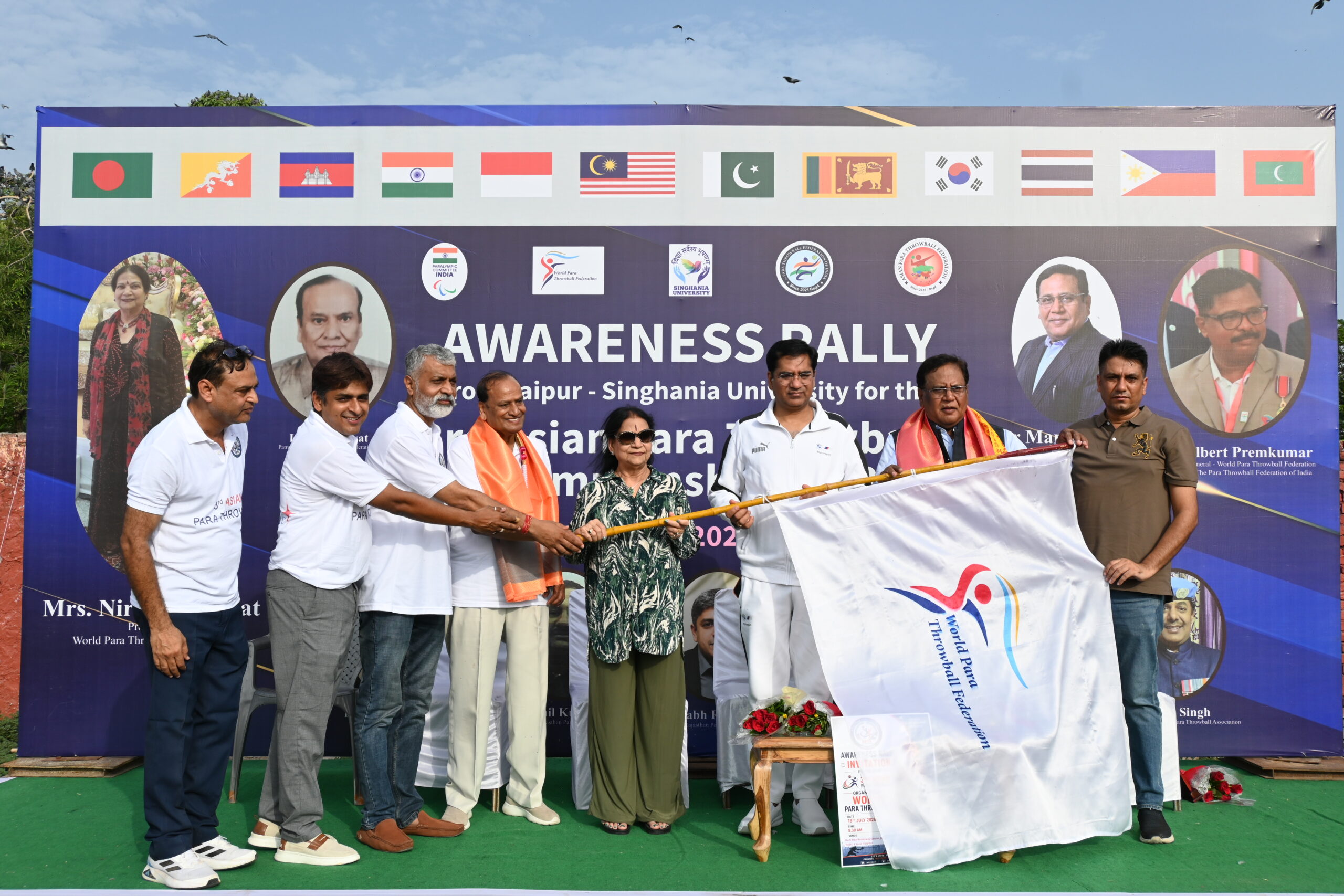 Para Throwball Awareness Rally Flagged Off from Jaipur
