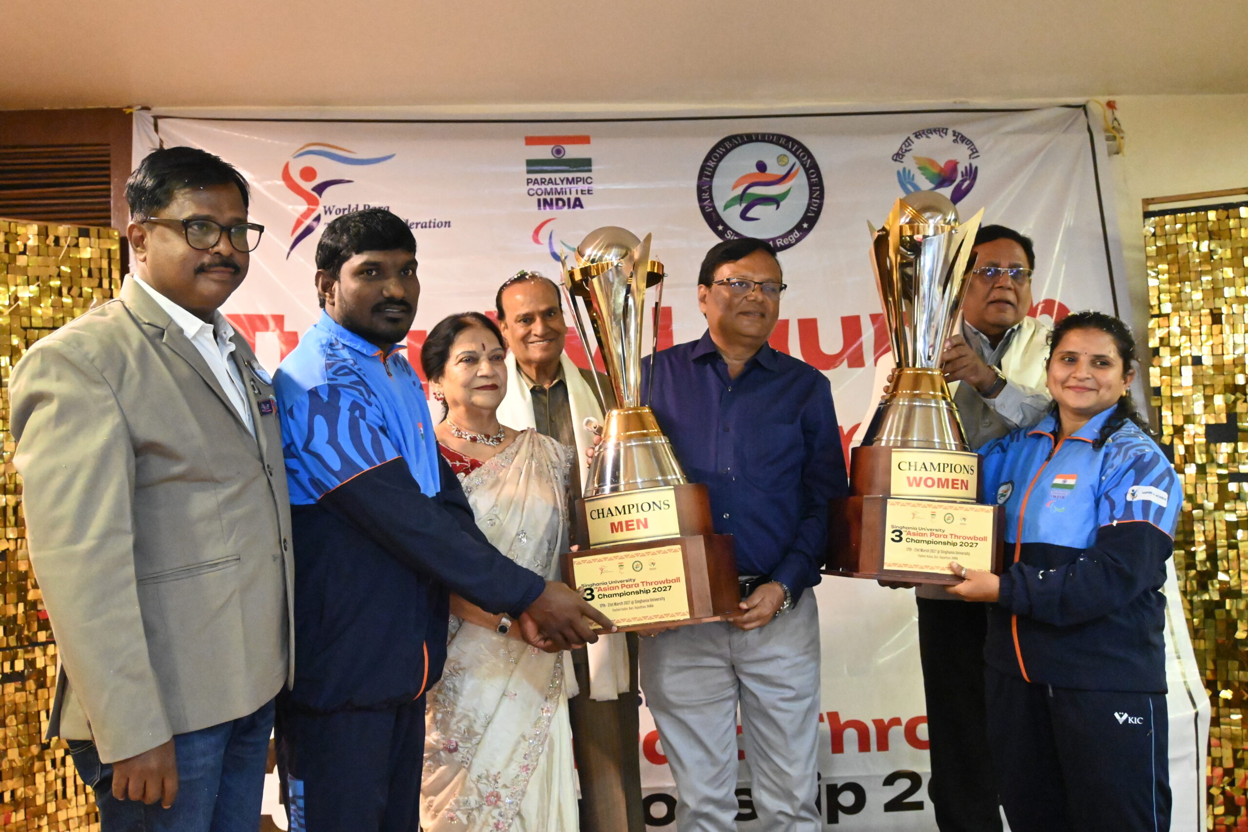 3rd Asian Para Throwball Championship Trophy Unveiled
